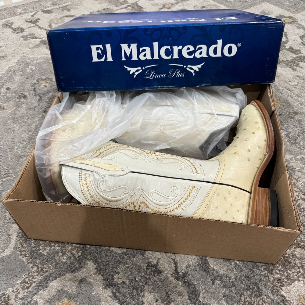 New Exotic Ostrich Cowboy Boots